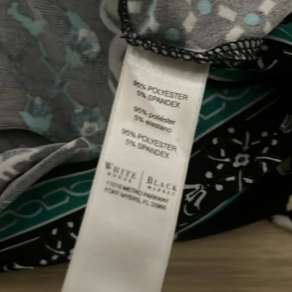 White House Black Market 3/4 Sleeve Tunic - Picture 4 of 5